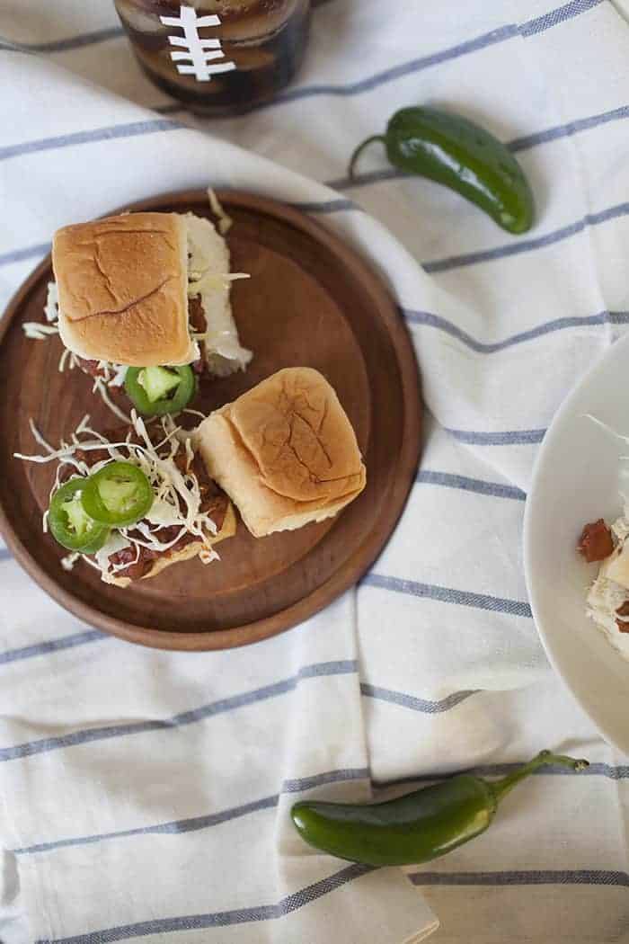 a plate of sloppy joes