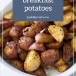 Roasted breakfast potatoes - an irresistibly delicious way to start your day. These golden-brown potatoes are perfectly seasoned and cooked to crispy perfection, creating a mouthwatering dish that will satisfy your morning