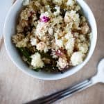 The perfect side dish for summer! Asparagus, feta and couscous makes this a delicious mediterranean salad!