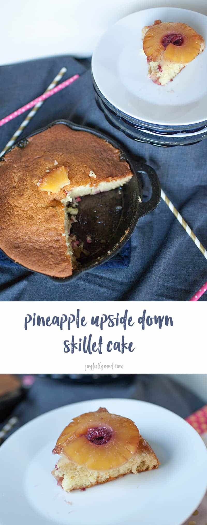 Skillet Pineapple Upside Down Cake - Joyous Apron