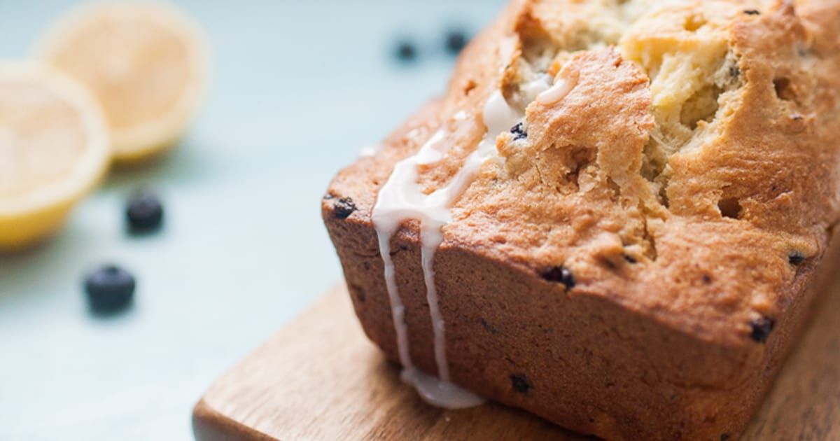 icing dripping on a loaf of bread. 