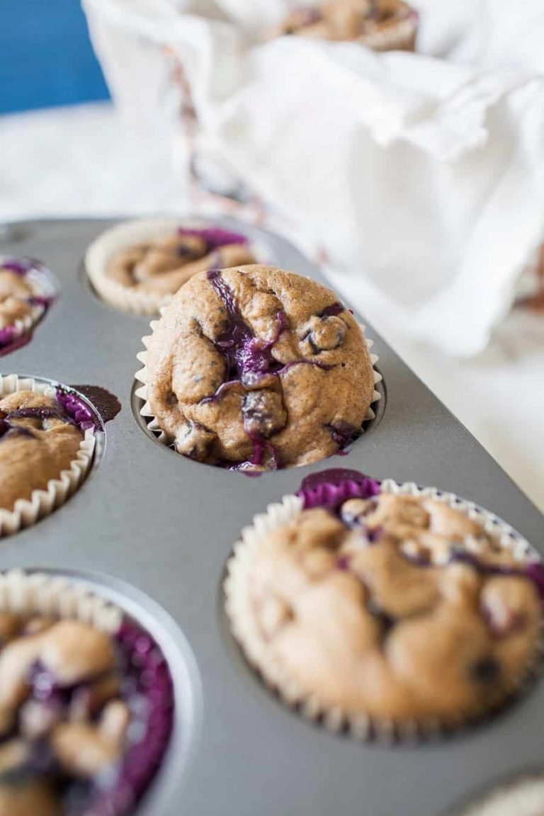 Healthy No Sugar Added Blueberry Muffins Recipe