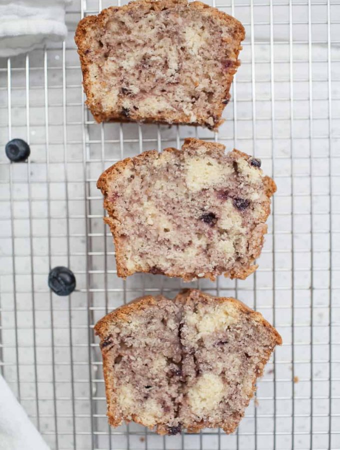 This recipe for blueberry preserve mini loaves is a twist on a family classic recipe. These mini loaves are perfect for a gift, snack, or freezing for later! This quick bread recipe is so easy to make and the flavor is perfectly balanced.