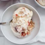 Summer is the perfect time for ice cream! If you don't have an ice cream machine, have no fear, this no churn ice cream recipe requires only?four ingredients for a light and delicious summer treat. Celebrate National Ice Cream Day with this Strawberry Granola Parfait No Churn Ice Cream!