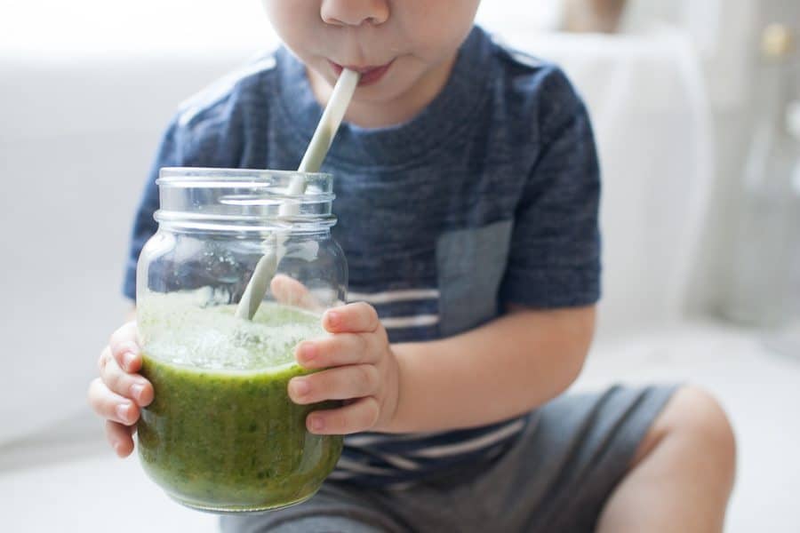 This toddler approved kale fruit smoothie is the perfect summer treat! It's packed with fruits and vegetables, refined sugar and dairy free, and so tasty! The whole family, kids and adults, will love this easy smoothie recipe! 