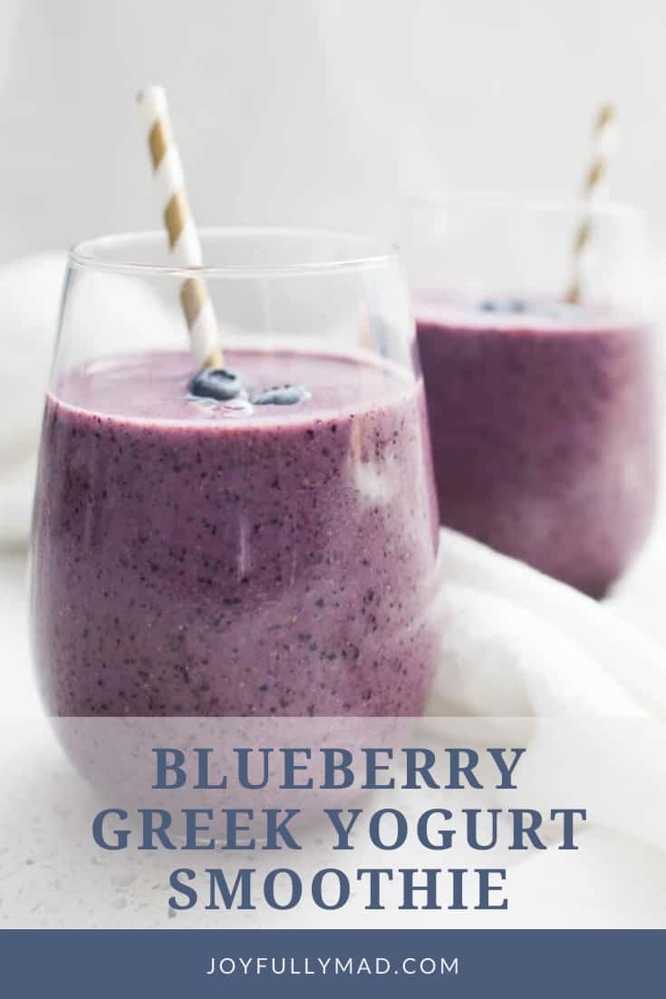 Blueberry Greek Yogurt Smoothie A Joyfully Mad Kitchen