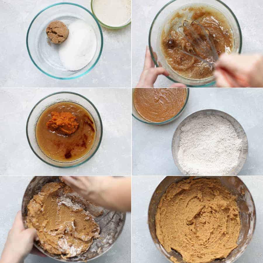 A step by step look at how to make pumpkin snickerdoodle cookies.