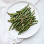 Garlic brown butter green beans are the perfect vegetable staple for your home. These green beans go with so many entrees and they are so easy to make, whether it's with fresh or frozen green beans. Even your kids will love these flavorful vegetables.?