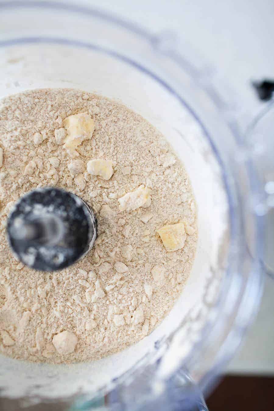 pea sized crumbs of butter in the pie flour mixture