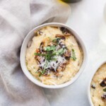 When you need a side dish that pairs well with so many entrees and will be the star of the dinner table, this creamy roasted mushroom fennel polenta is definitely your best choice! The combination of flavors from roasted mushrooms, fennel and shallots paired with creamy polenta and a perfect balance of saltiness from freshly grated Pecorino Romano cheese gives this dish an explosion of flavor! There's no need to go out to a restaurant for this gourmet side dish, you can make it right in the comfort of your own home!?