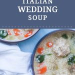 Regardless of the time of year, this Italian Wedding Soup is a classic soup recipe that you can make right at home and enjoy. It's packed with yummy vegetables like spinach, carrots, celery and onions plus the addition of small pasta and homemade chicken meatballs! This soup is one the entire family will enjoy.