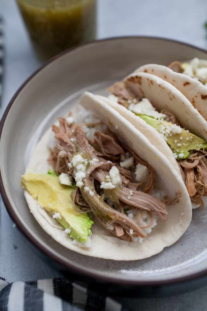Slow Cooker Salsa Verde Pulled Pork Tacos A Joyfully Mad Kitchen