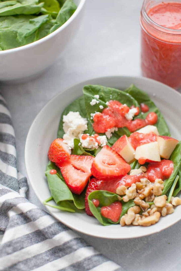 Strawberry Spinach Salad (& Strawberry Dressing!) Joyfully Mad