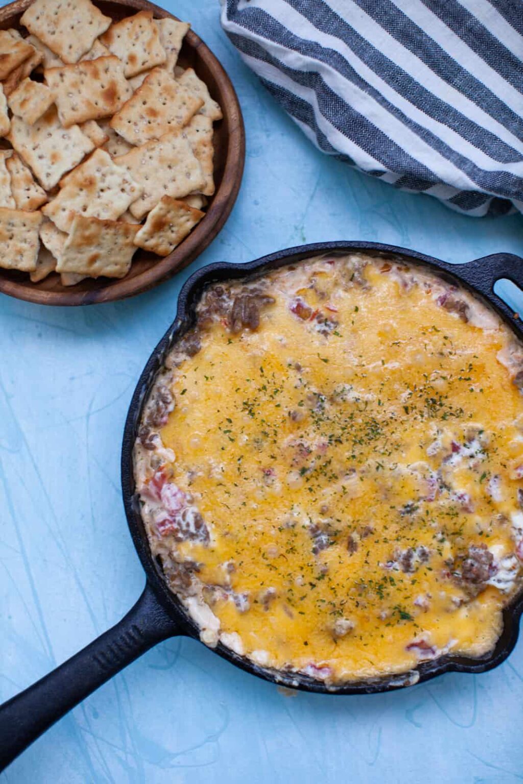 Easy Skillet Sausage Dip {Party Appetizer} A Joyfully Mad Kitchen