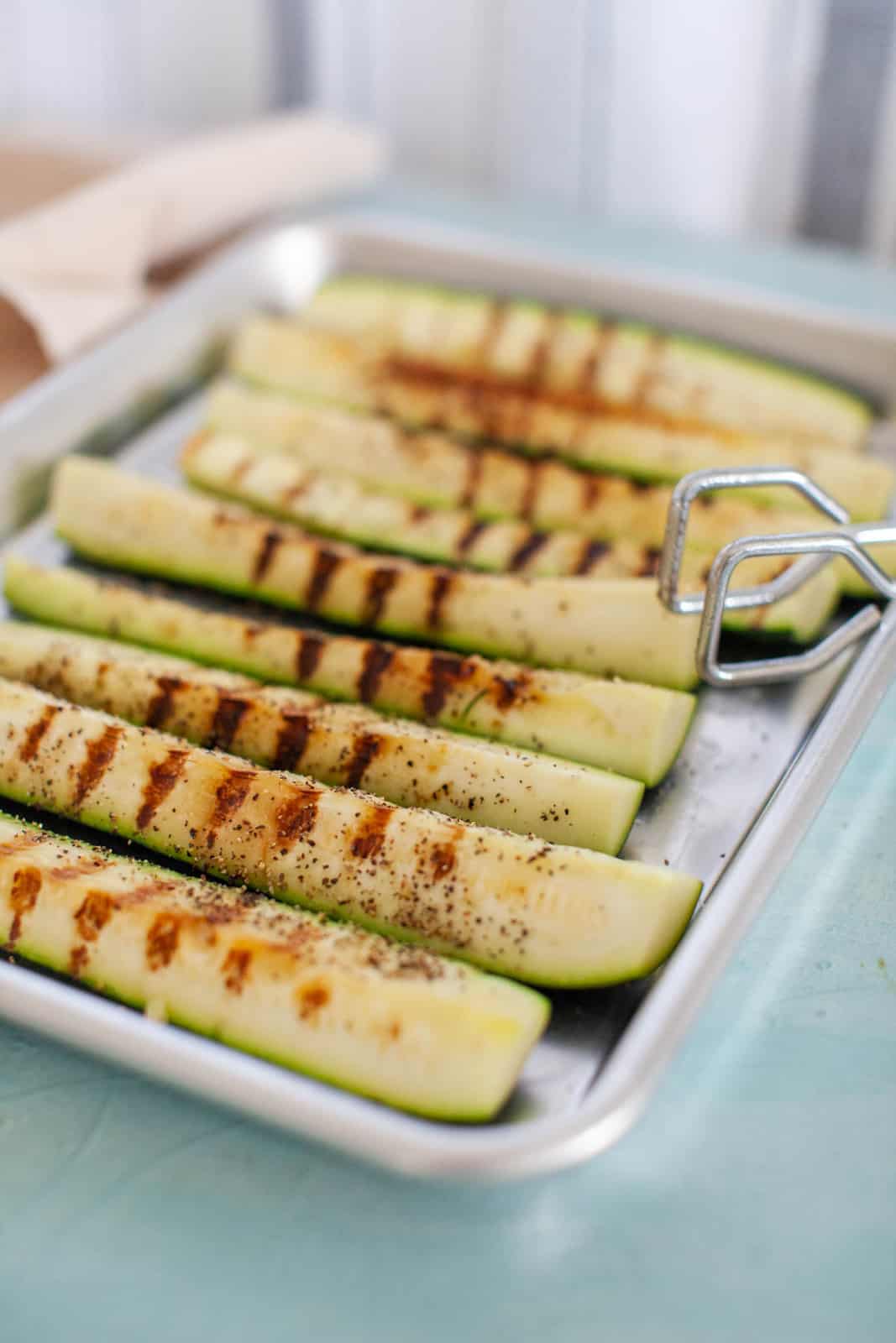 zucchini cooked on the grill