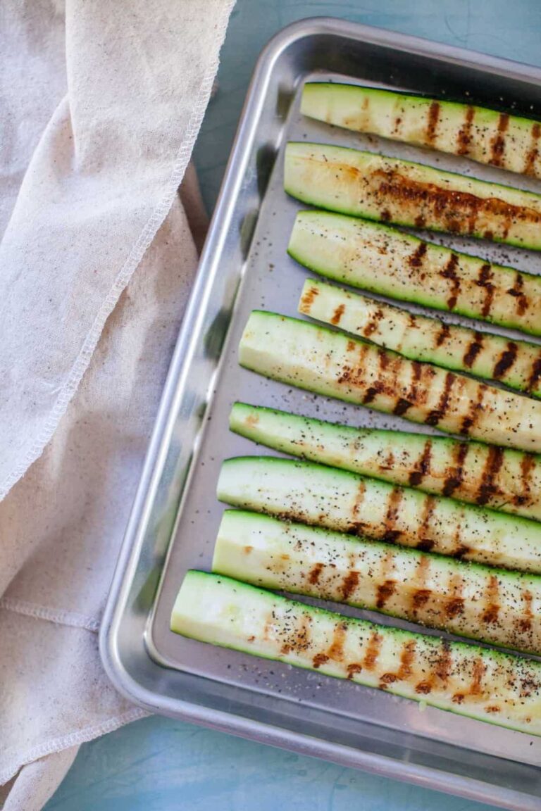 char marks on grilled zucchini