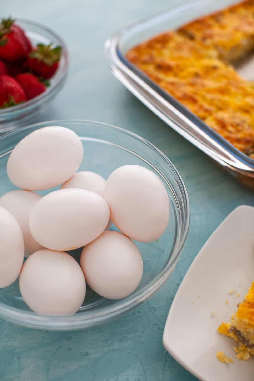 ingredients for egg casserole.