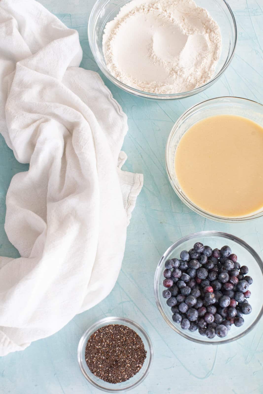 ingredients for chia seed muffins