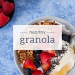 Quick and healthy granola with berries and yogurt.
