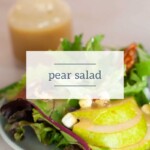 Pear salad on a plate.