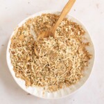 Italian breadcrumbs on a plate.