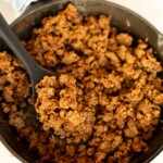 A spoonful of easy taco meat.