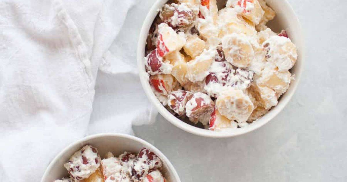 fruit salad with whipped cream dressing Fresh Fruit Salad With Whipped Cream